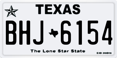TX license plate BHJ6154
