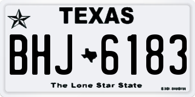 TX license plate BHJ6183