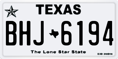 TX license plate BHJ6194
