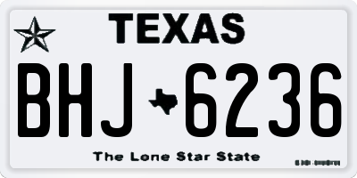 TX license plate BHJ6236