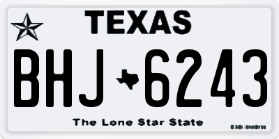 TX license plate BHJ6243