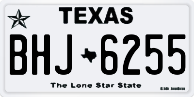TX license plate BHJ6255