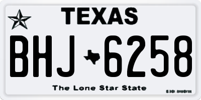 TX license plate BHJ6258