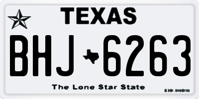 TX license plate BHJ6263