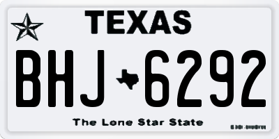 TX license plate BHJ6292