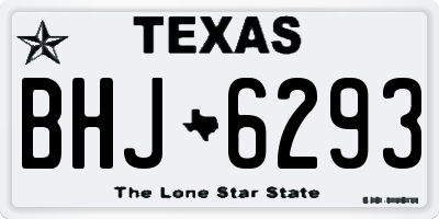 TX license plate BHJ6293