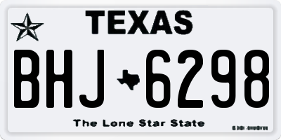TX license plate BHJ6298
