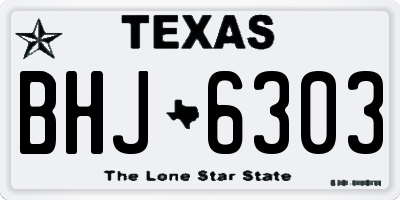 TX license plate BHJ6303
