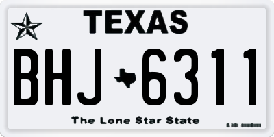 TX license plate BHJ6311
