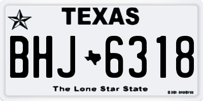 TX license plate BHJ6318
