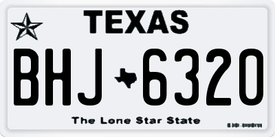 TX license plate BHJ6320