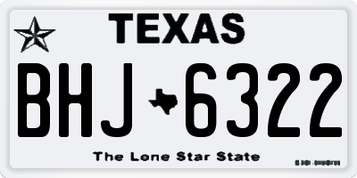 TX license plate BHJ6322