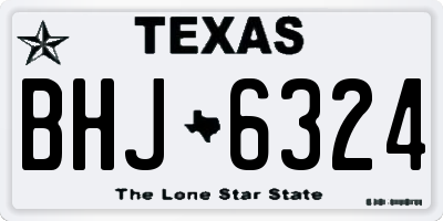 TX license plate BHJ6324