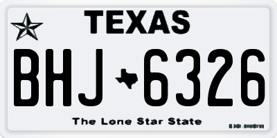 TX license plate BHJ6326