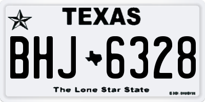 TX license plate BHJ6328