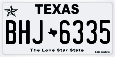 TX license plate BHJ6335