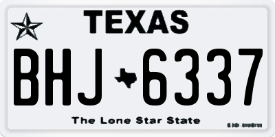 TX license plate BHJ6337