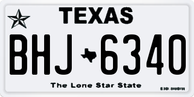 TX license plate BHJ6340