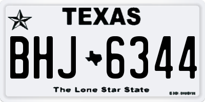 TX license plate BHJ6344