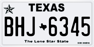 TX license plate BHJ6345