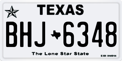 TX license plate BHJ6348