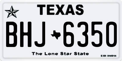 TX license plate BHJ6350