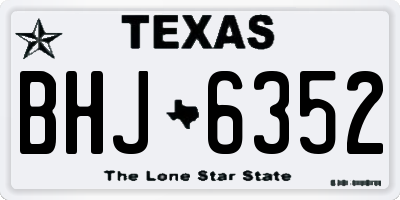 TX license plate BHJ6352