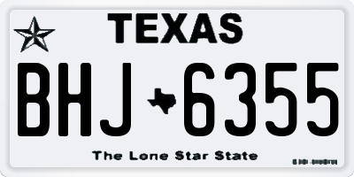 TX license plate BHJ6355