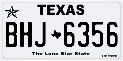 TX license plate BHJ6356