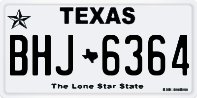 TX license plate BHJ6364