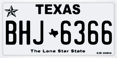 TX license plate BHJ6366