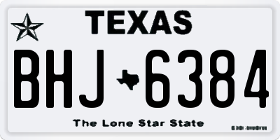 TX license plate BHJ6384