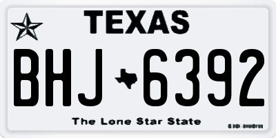TX license plate BHJ6392