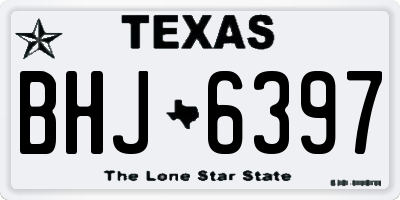 TX license plate BHJ6397