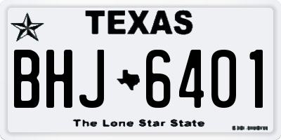 TX license plate BHJ6401