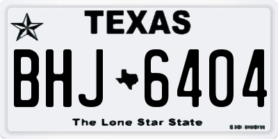 TX license plate BHJ6404