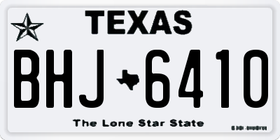 TX license plate BHJ6410