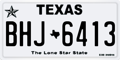 TX license plate BHJ6413