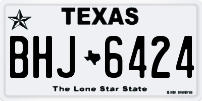 TX license plate BHJ6424