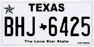 TX license plate BHJ6425