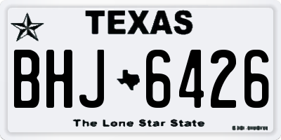 TX license plate BHJ6426
