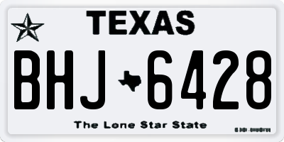TX license plate BHJ6428