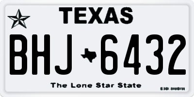 TX license plate BHJ6432