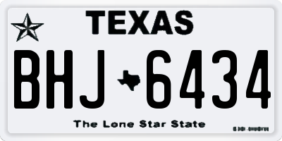 TX license plate BHJ6434