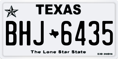 TX license plate BHJ6435