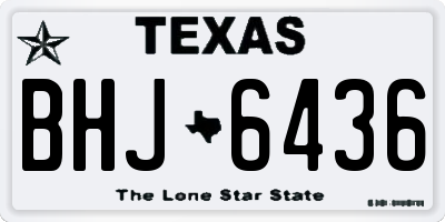 TX license plate BHJ6436