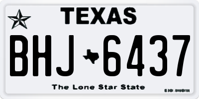 TX license plate BHJ6437