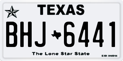 TX license plate BHJ6441