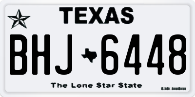 TX license plate BHJ6448