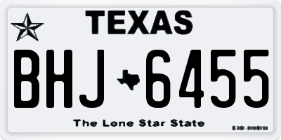 TX license plate BHJ6455